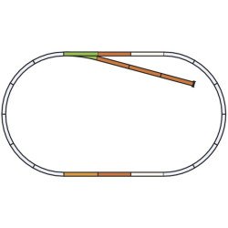 H0 - kolej s podložím -set B-