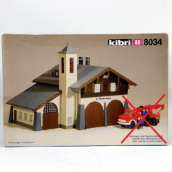 H0 -  stavebnice hasičárny s autíčkem