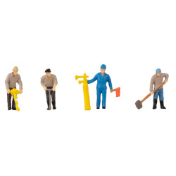 H0 - zvuková scéna - železniční dělníci a signální klakson